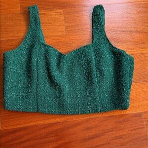 Abercrombie poly/wool blend cropped top NWT